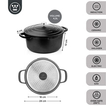 Westinghouse Casserole Performance Blissful Black - ø 24 cm / 4.5 Liter