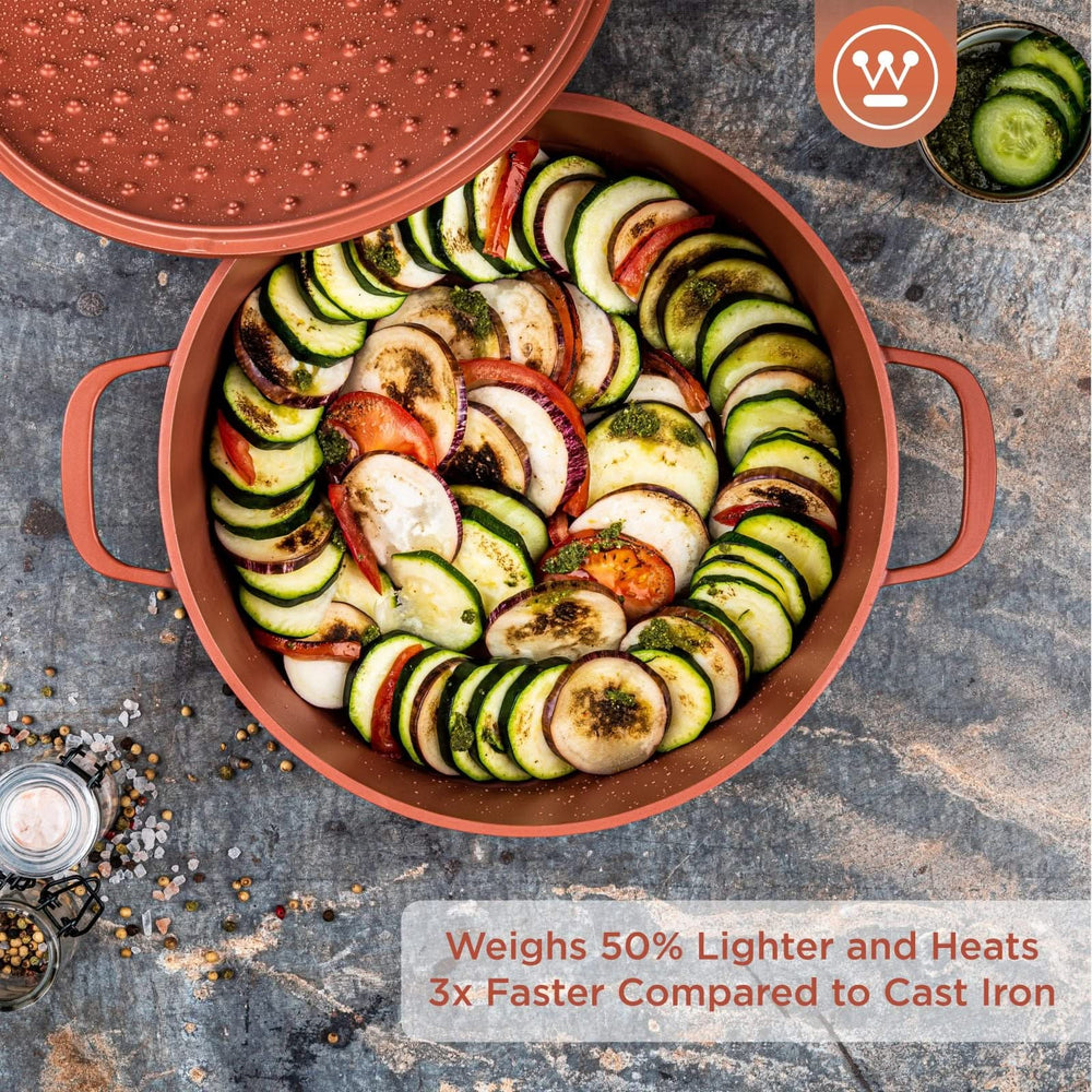 Westinghouse Skillet Performance Rebel Red - ø 28 cm / 4.1 Liter - standard non-stick coating