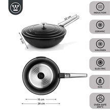 Westinghouse Wok pan Performance - Blissful Black - ø 28 cm - standard non-stick coating