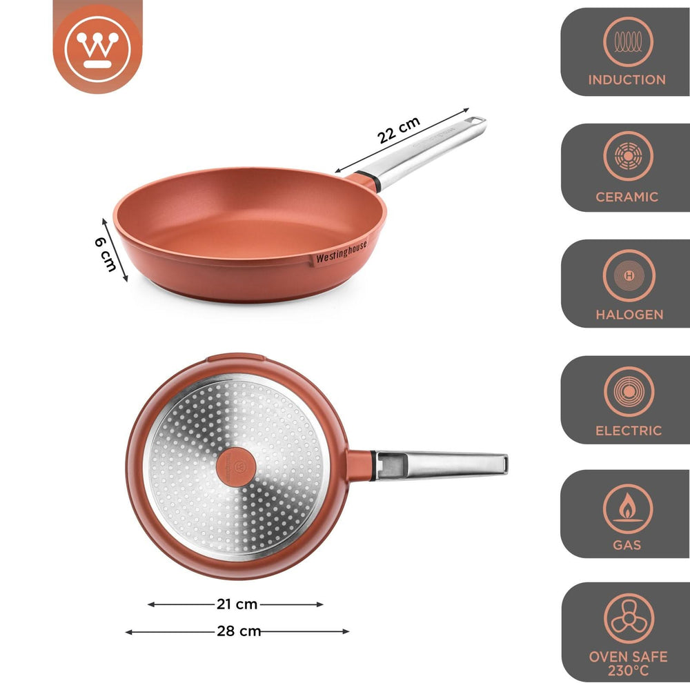 Westinghouse Frying Pan Performance Rebel Red - ø 28 cm - standard non-stick coating