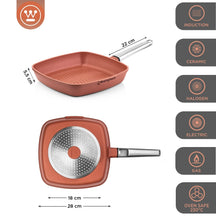 Westinghouse Griddle Pan Performance Rebel Red - 28 x 28 cm - standard non-stick coating