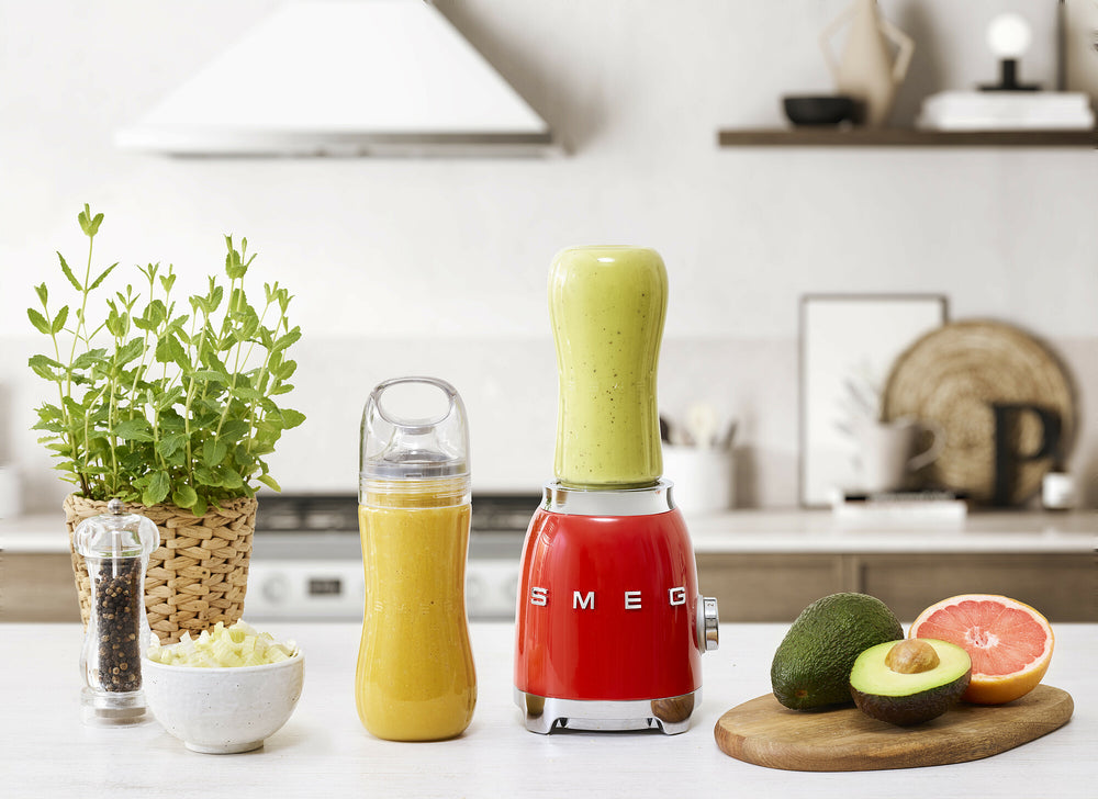 SMEG Smoothie Blender - compact - Rood - 600 ml - PBF01RDEU