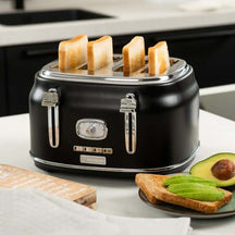 Westinghouse Toaster Retro Collections - 4 slices- liquorice black - WKTTB809BK