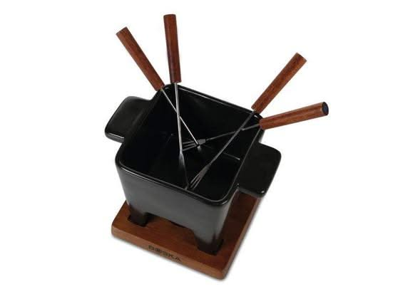 Boska Cheese Fondue Set Black 4 Person