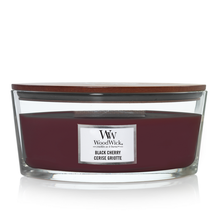 WoodWick Scented Candle Ellipse Black Cherry - 9 cm / 19 cm