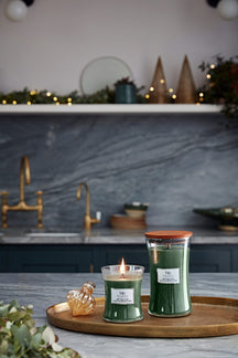 WoodWick Scented Candle Medium Mint Leaves & Oak - 11 cm / ø 10 cm