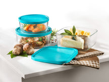 Bormioli Food Storage Containers Frigoverre Blue - Set of 5