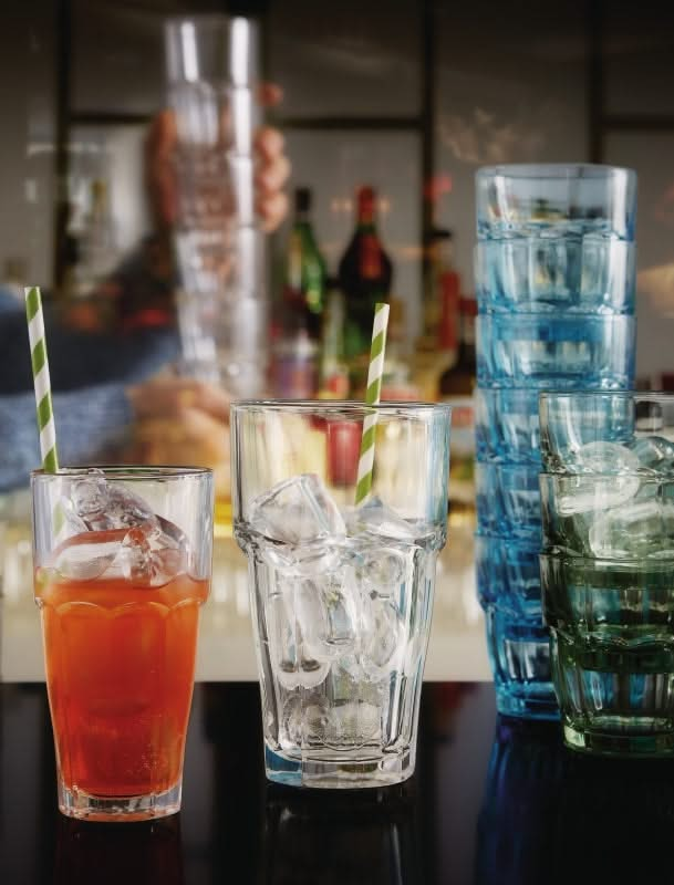 Bormioli Rocco Water Glasses Rock Bar Blue 270 ml - 6 Pieces