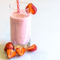 Aardbei banaan smoothie