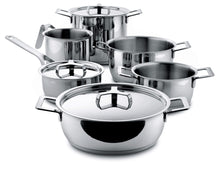 Alessi Pan Set Pots&Pans - AJM100S9 - 6-Piece - by Jasper Morrison