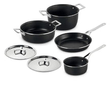 Alessi Pan Set Pots&Pans - AJM100S6 A - Black - 4-Piece - by Jasper Morrison