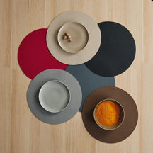 ASA Selection Placemat - Leather Optic Fine - Basalt - ø 38 cm