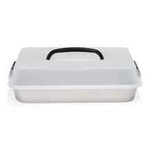 Patisse Baking Tin Silver Top With Carrying Lid 35 x 24 cm