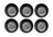 Studio Tavola Dinner Plates Black Tie ø 27 cm - 6 Pieces