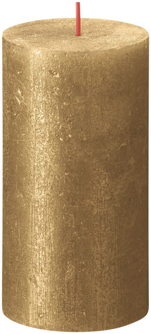 Bolsius Pillar Candle Shimmer Gold - 13 cm / ø 7 cm