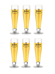 Brand Beer Glasses Pilsner on Foot 250 ml - 6 Pieces