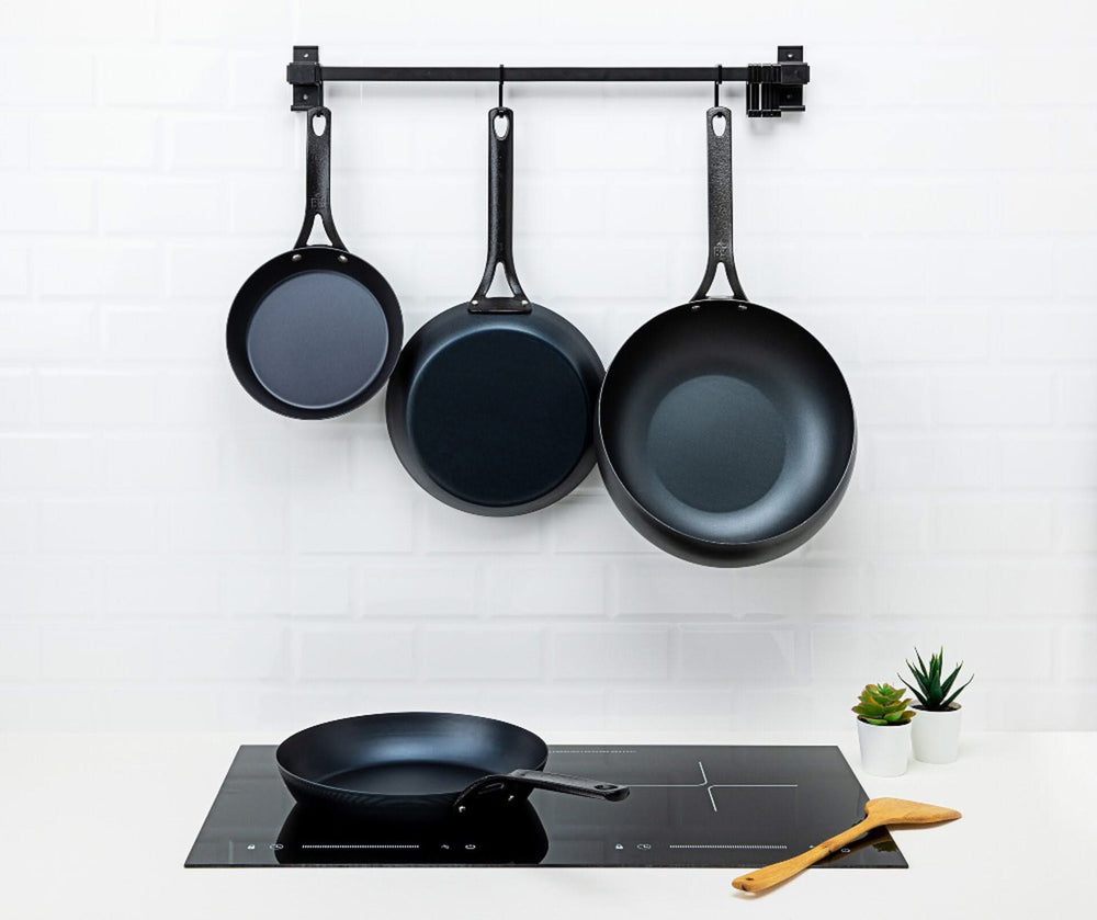 BK Wokpan / Wokarang Black Steel - ø 30 cm / 2.6 Liter - Without non-stick coating