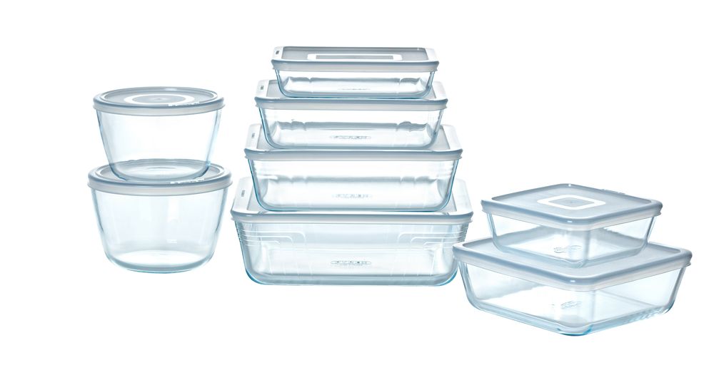 Pyrex Ovenschaal met deksel - Cook & Freeze - 8 delige set