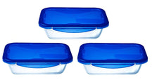 Pyrex Food storage containers - with lid - Cook & Go - low - 800 ml - 3-Piece