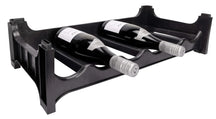 Wine rack stackable black - plastic - 36 bottles - 6 pieces