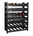 Wine rack stackable black - plastic - 36 bottles - 6 pieces