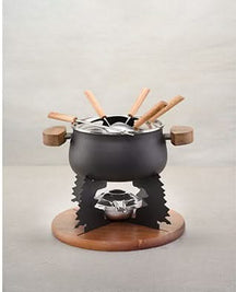 Cosy & Trendy Fondue Set - Enamelled Metal - Black - 6 Person