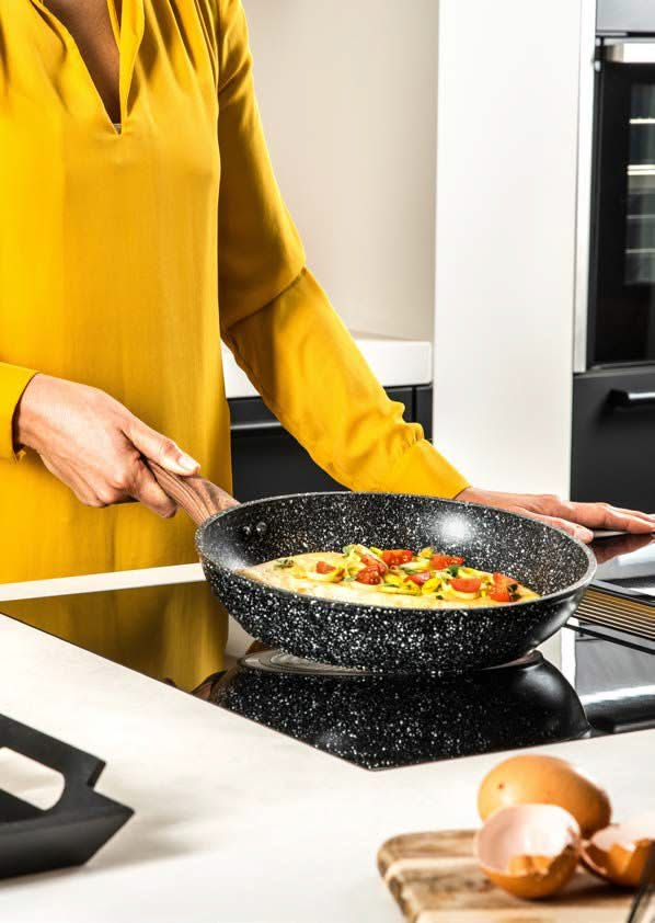 Westinghouse Frying Pan Marble - ø 30 cm Wood - standard non-stick coating