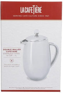 
The Cafetière Cafetiere Stainless Steel - Double-walled - Insulated - 1 Liter / 7 cups