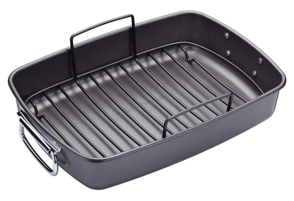 MasterClass Roasting Tin - with rack - 40 x 28 cm - standard non-stick coating