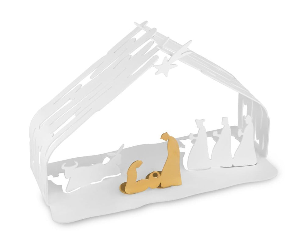 Alessi Kerststal Bark - BM09 W - Wit - 10 cm - door Michel Boucquillon & Donia Maaoui