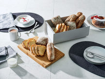 Alessi Bread Bin with Chopping Board Mattina - Warm Grey - BG03 WG - by Big-Game