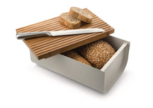 Alessi Bread Bin with Chopping Board Mattina - Warm Grey - BG03 WG - by Big-Game