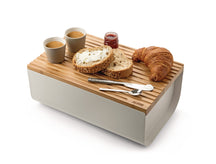 Alessi Bread Bin with Chopping Board Mattina - Dark Grey - BG03 DG - by Big-Game