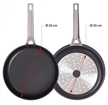 Valira Frying Pan Set Aire Black - ø 24 + 28 cm - standard non-stick coating