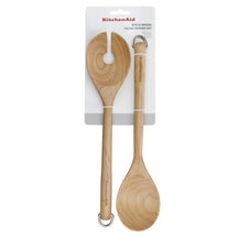 KitchenAid Salad Utensil Core Birch Wood 2-Piece 33 cm