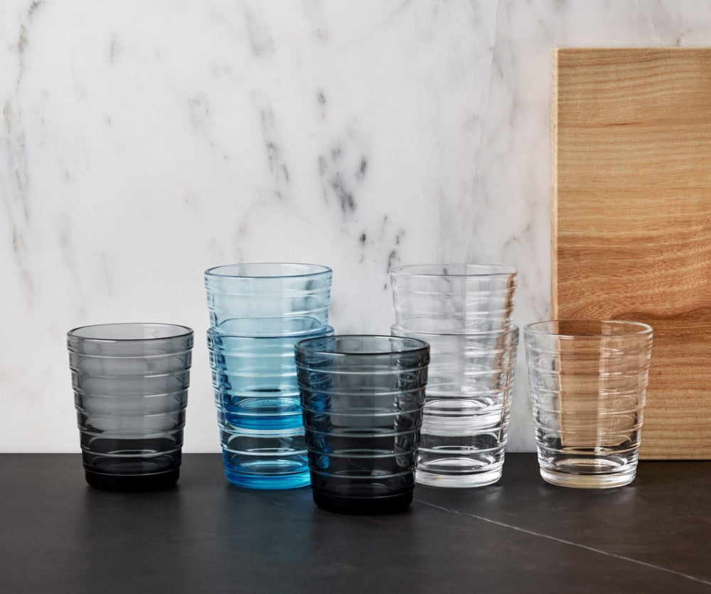 Iittala Glas Aino Aalto - Donkergrijs - 220 ml - 2 stuks