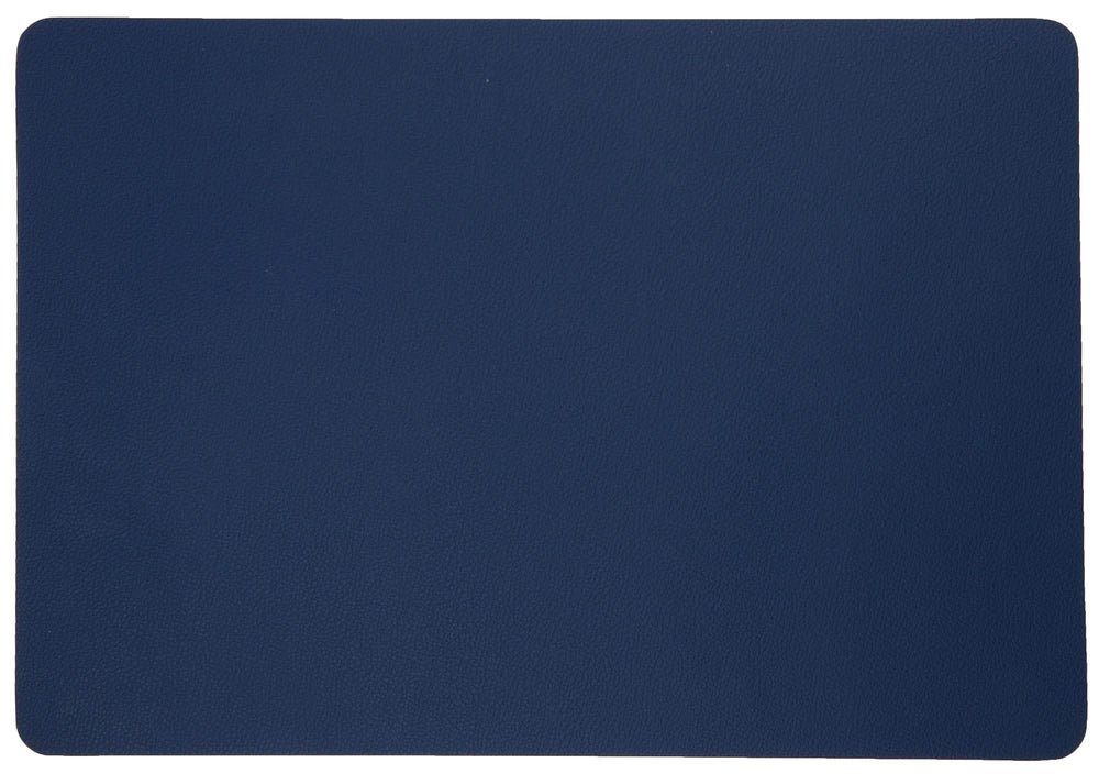 Jay Hill Placemats - Vegan leather - Grey / Blue - double-sided - 46 x 33 cm - 6 Pieces