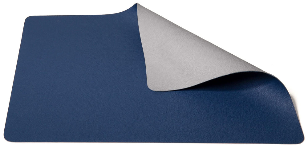 Jay Hill Placemat - Vegan leather - Gray / Blue - double-sided - 46 x 33 cm