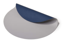 Jay Hill Placemat - Vegan leather - Gray / Blue - double sided - ø 38 cm