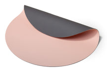 Jay Hill Placemats - Vegan leather - Gray / Pink - double-sided - ø 38 cm - 6 Pieces