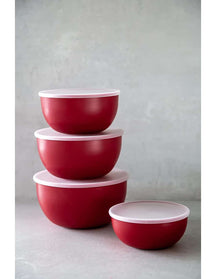 KitchenAid Mixing Bowl / Batter Bowl Core Emperor Red - with lids - 4 Pieces