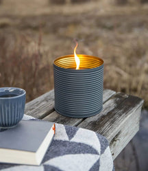 Living by Heart Outdoor candle in Tin - ø 15 cm - Light blue