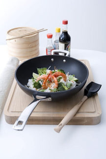 Le Creuset Wok - with steel - Les Forgees TNS - ø 26 cm / 3.4 Liter - standard non-stick coating