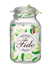 Bormioli Mason Jar Fido Square 3 Liter