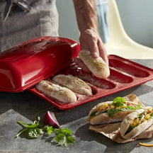 Emile Henry Bread Mould Baguette Fusain