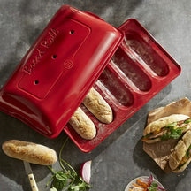 Emile Henry Bread Mould Baguette Fusain