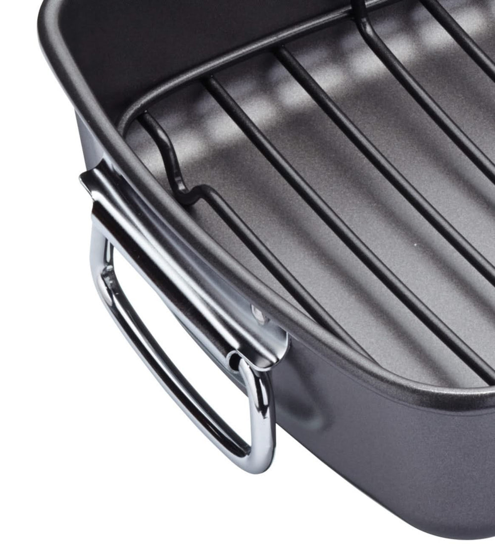 MasterClass Roasting Tin - with rack - 40 x 28 cm - standard non-stick coating