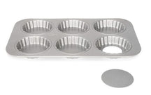 Patisse Mini Quiche Moulds Silver Top - 6 Pieces