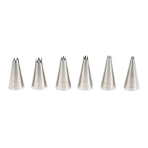 Patisse Stainless Steel Star Nozzle 6-Piece Set