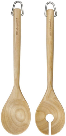 KitchenAid Salad Utensil Core Birch Wood 2-Piece 33 cm